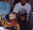 Travis and Uncle Andrew at Chuck E. Chesse